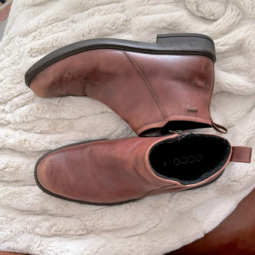 ECCO Men's Holton Plain Toe Gore-tex Chelsea Boot Size 46